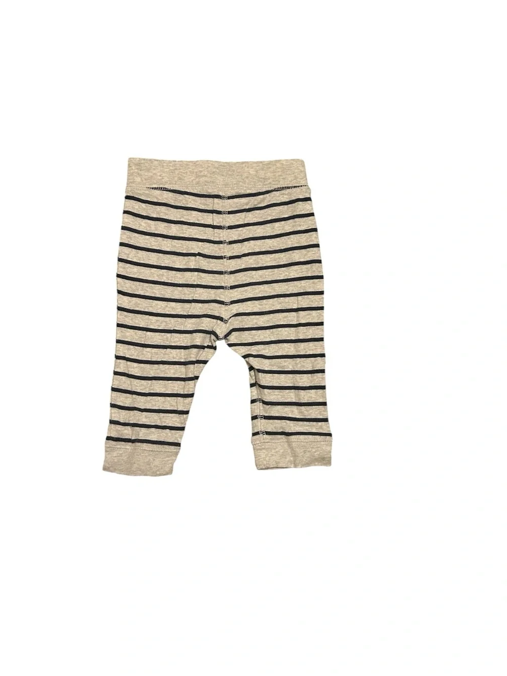 Old Navy Heather Cream & Navy Striped Baby Leggings